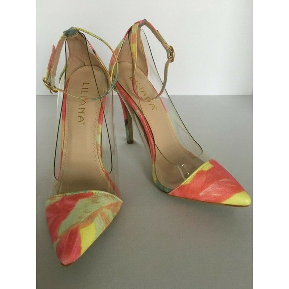 Liliana Colorful Pumps Womens Shoes Stilettos Heels Size 7 Pastels Pink Yellow - Picture 2 of 4